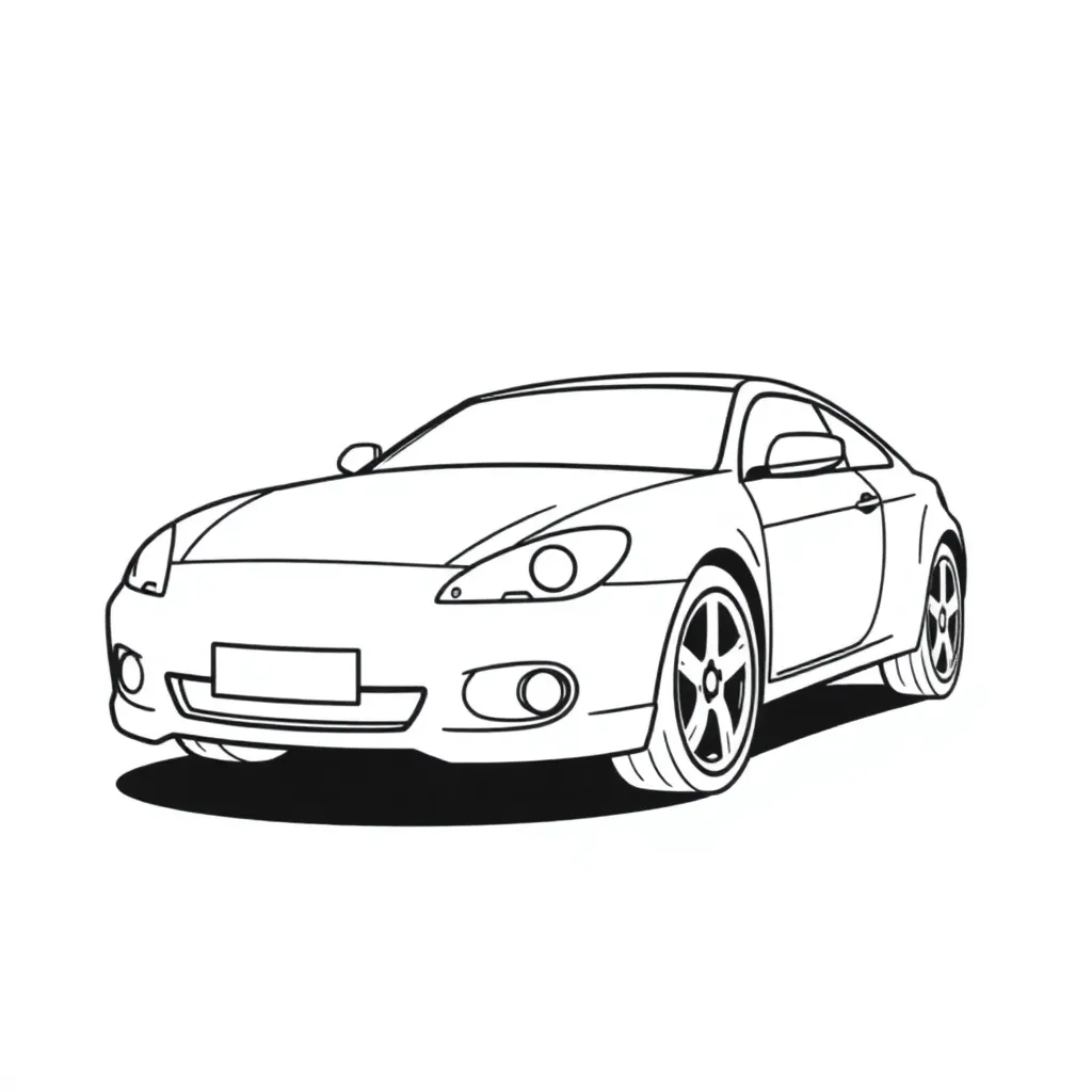 Car coloring page