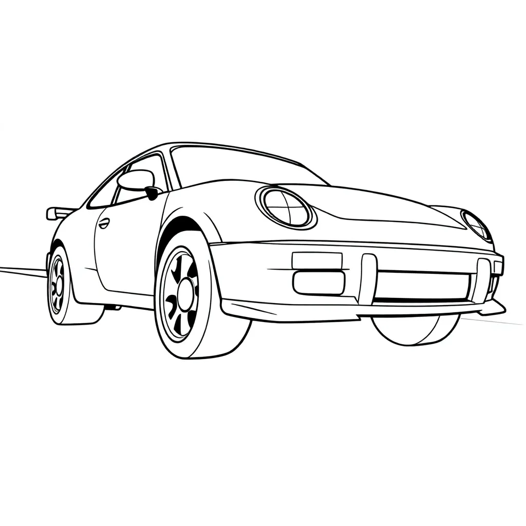 Car coloring page