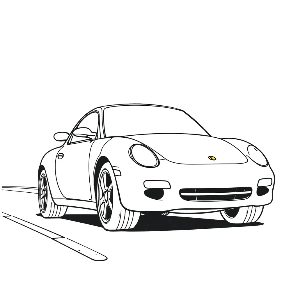 Car coloring page