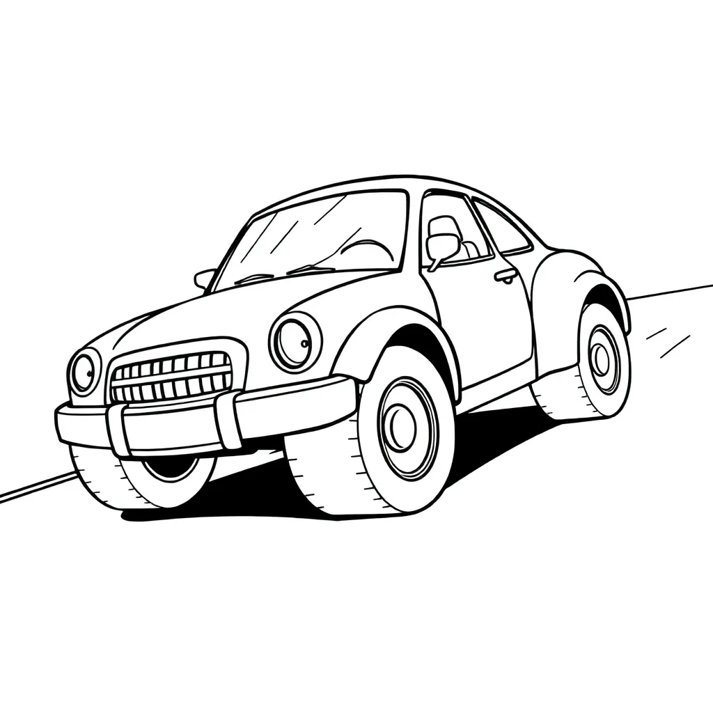 Car coloring page