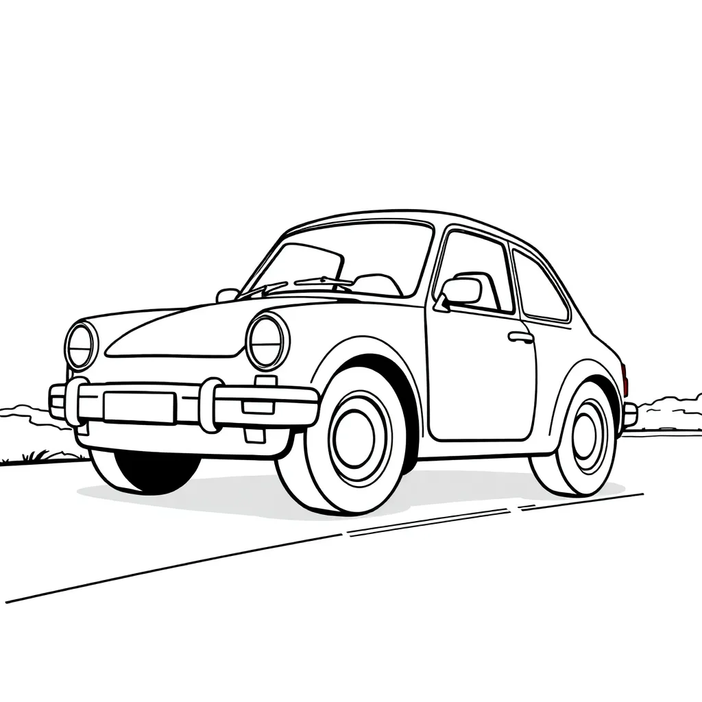 Car coloring page