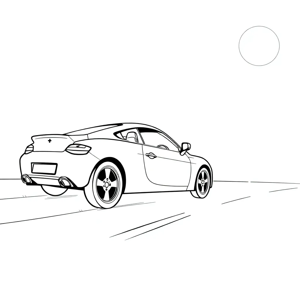 Car coloring page