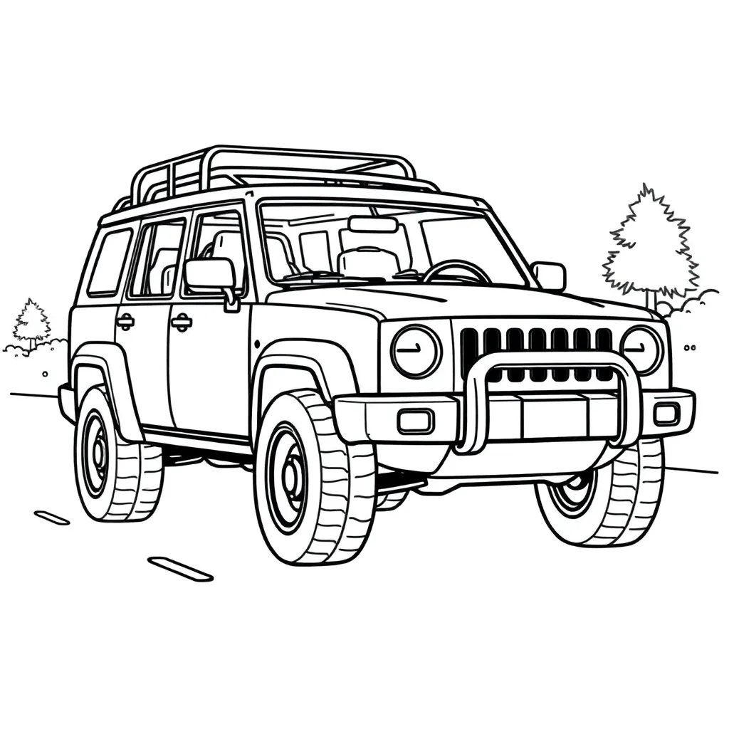 Car coloring page