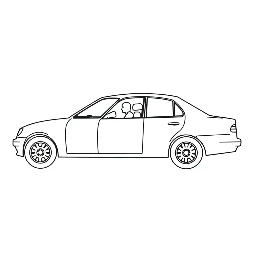 Car coloring page