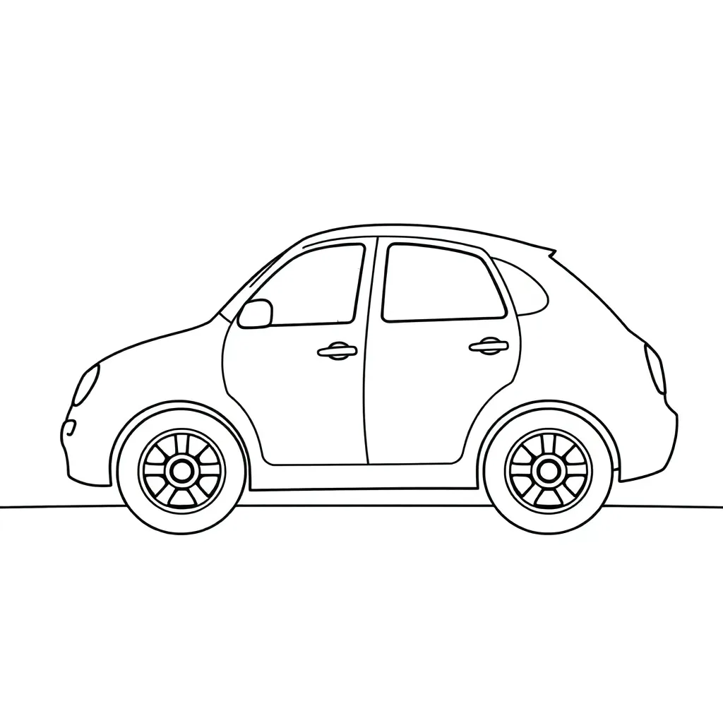 Car coloring page
