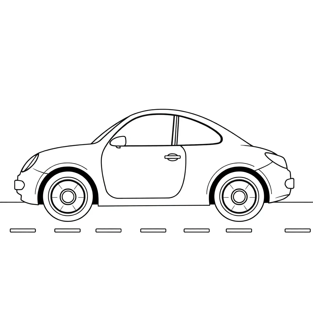 Car coloring page