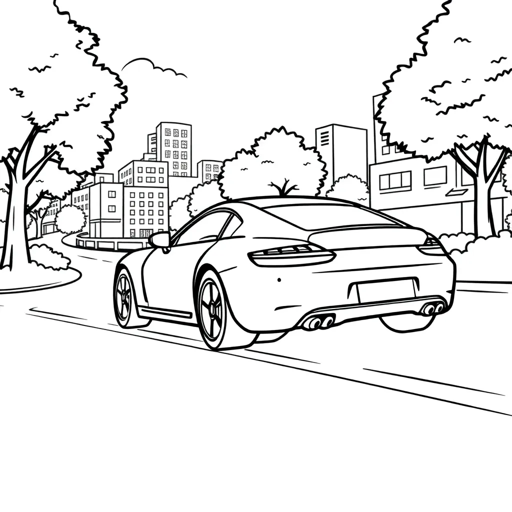 Car coloring page