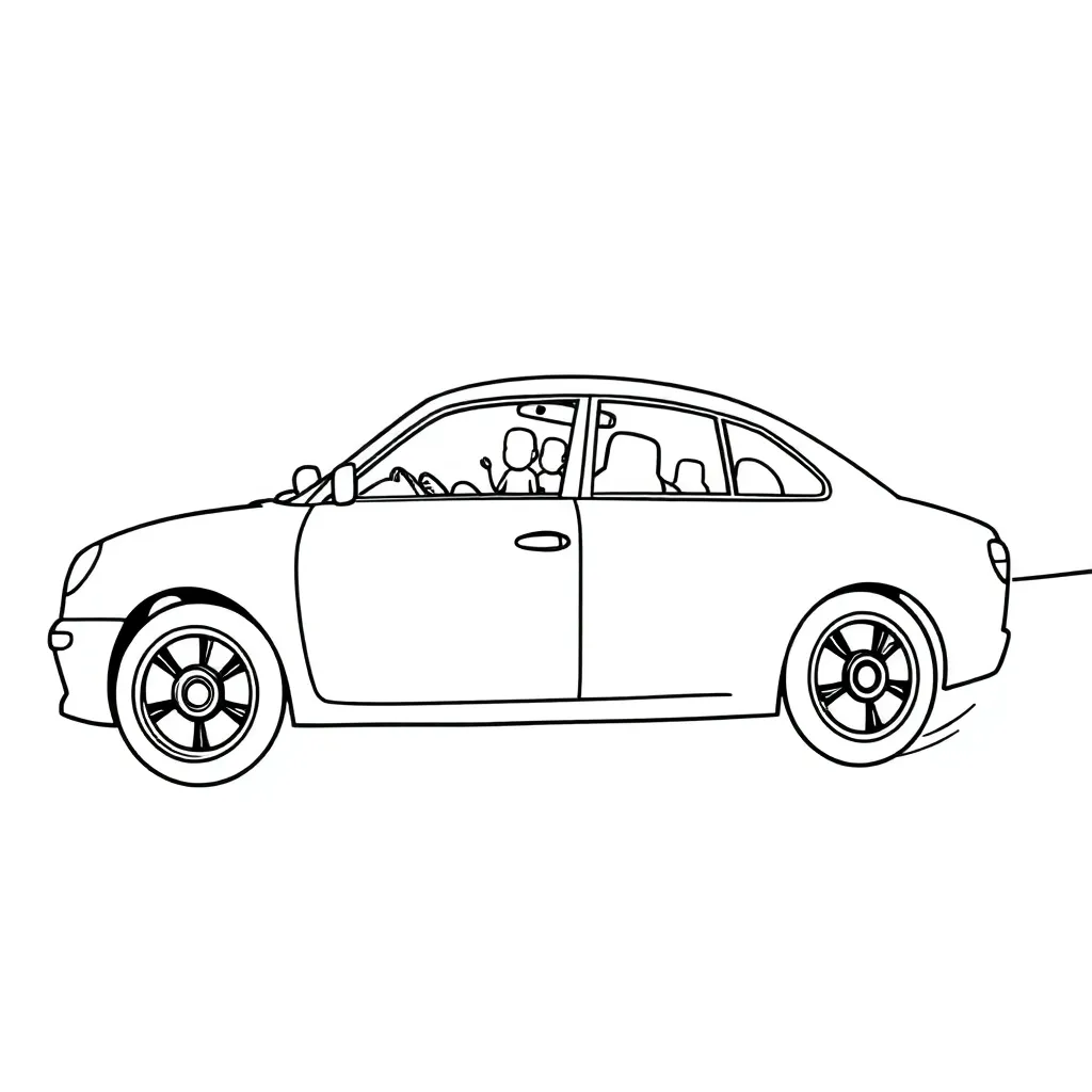 Car coloring page