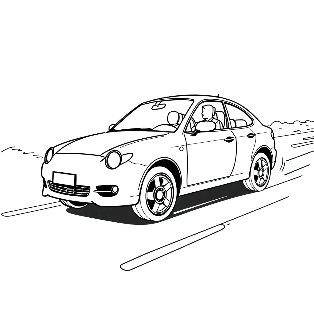 Car coloring page