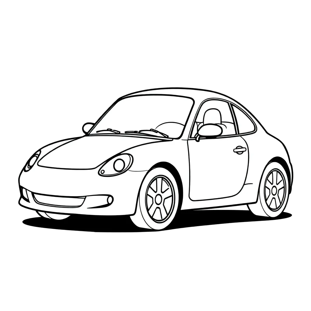 Car coloring page