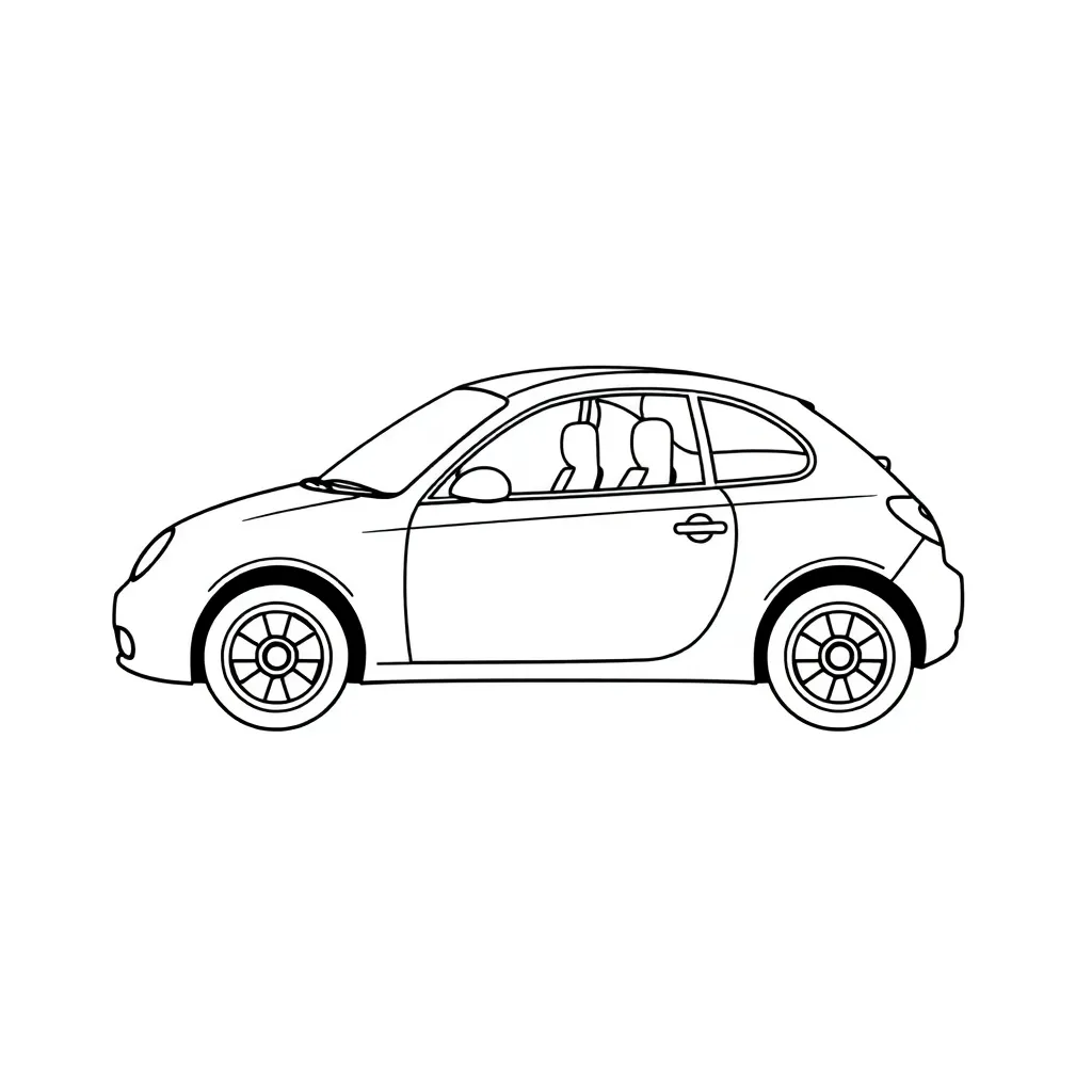 Car coloring page