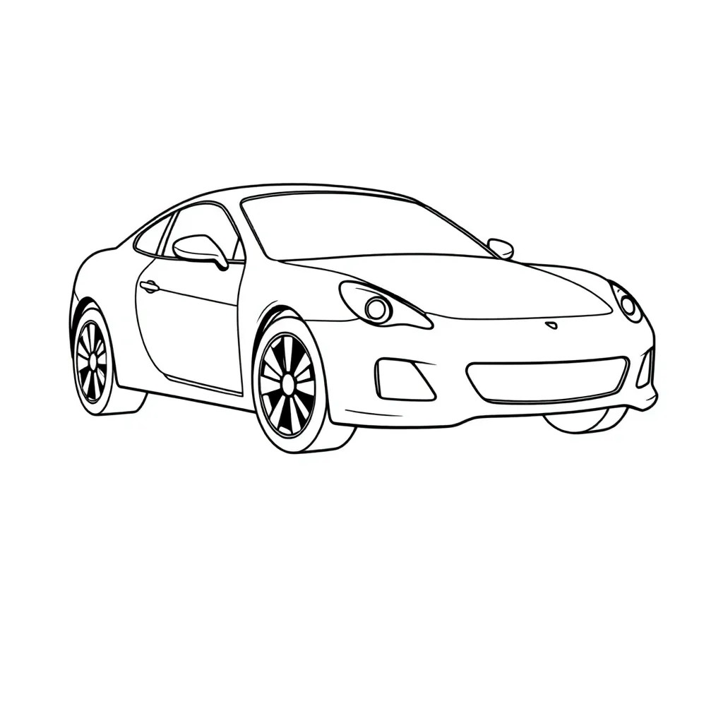 Car coloring page