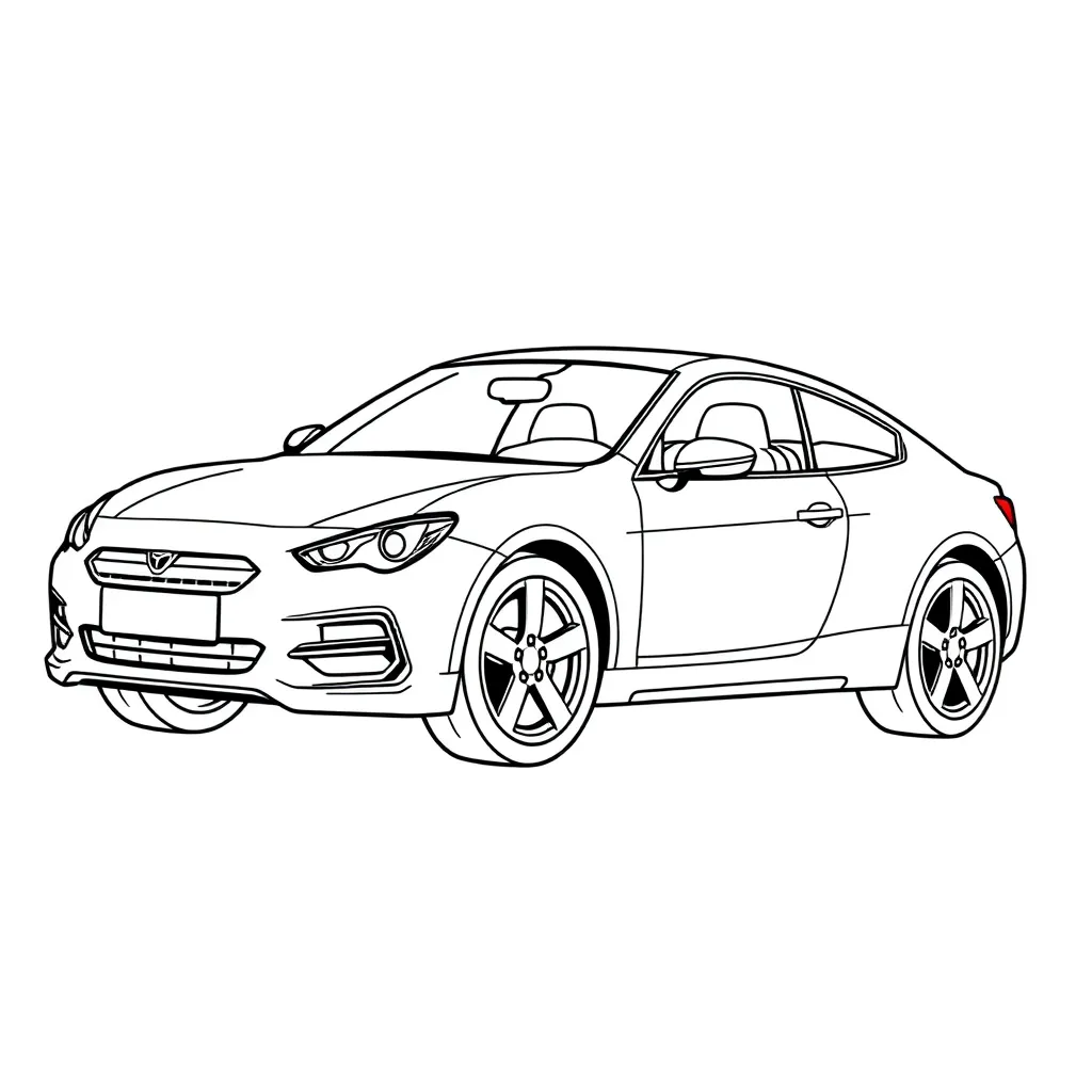Car coloring page