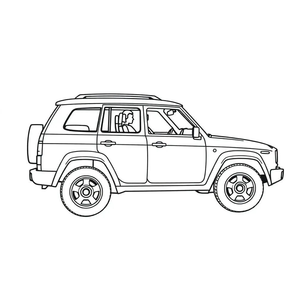 Car coloring page