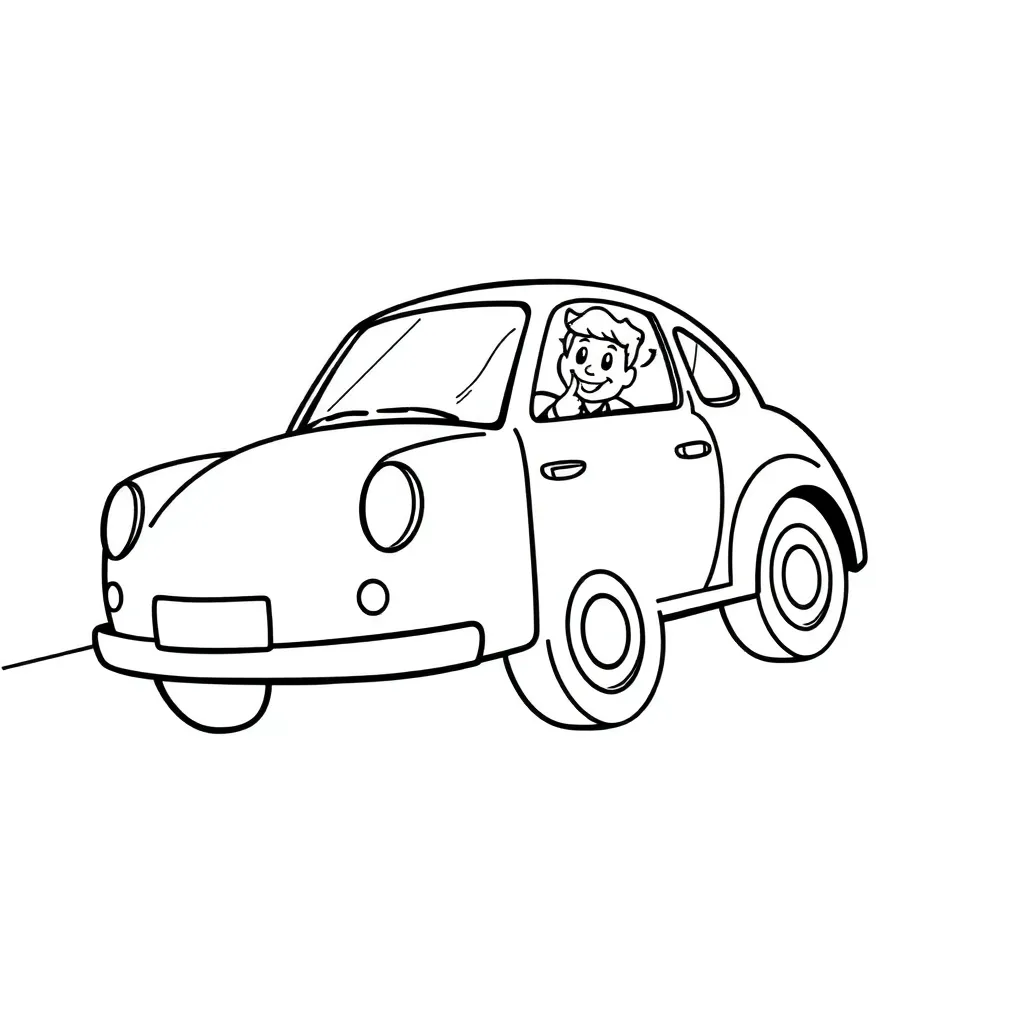 Car coloring page