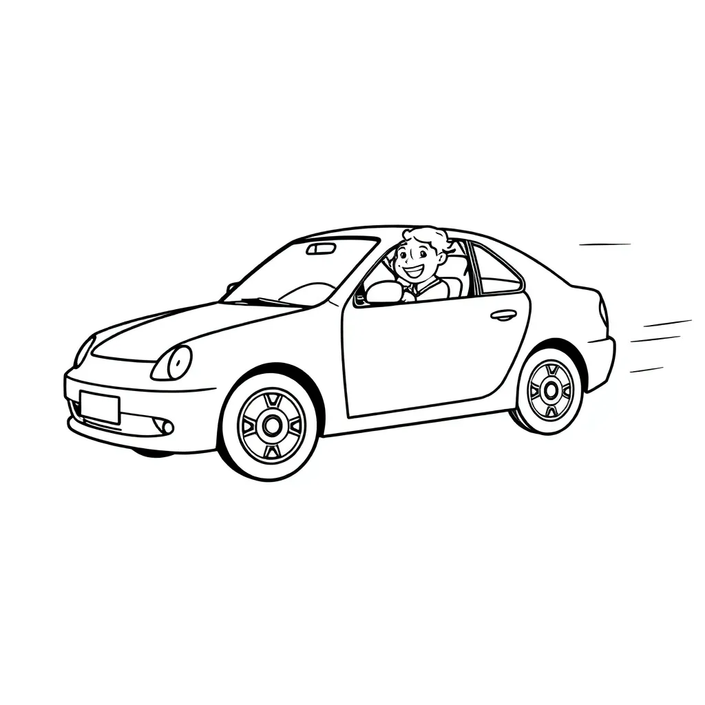 Car coloring page