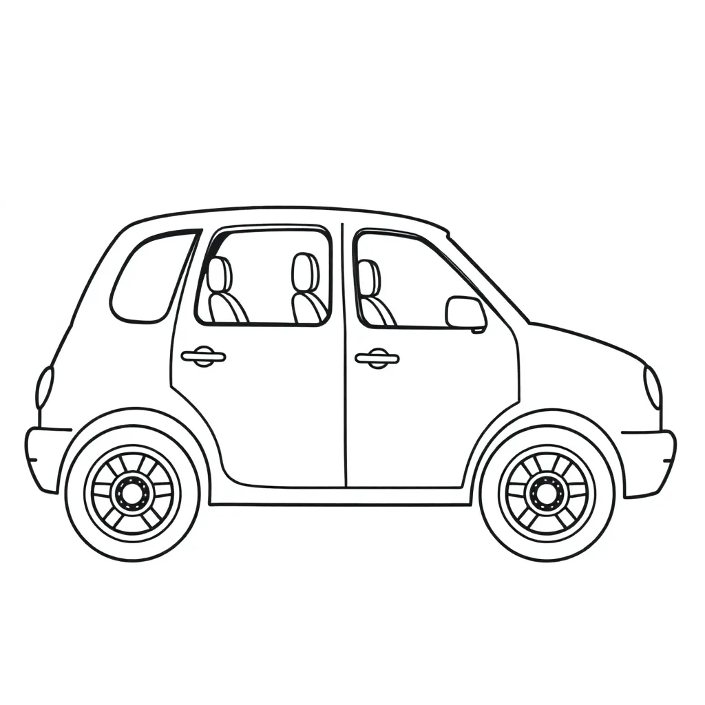 Car coloring page