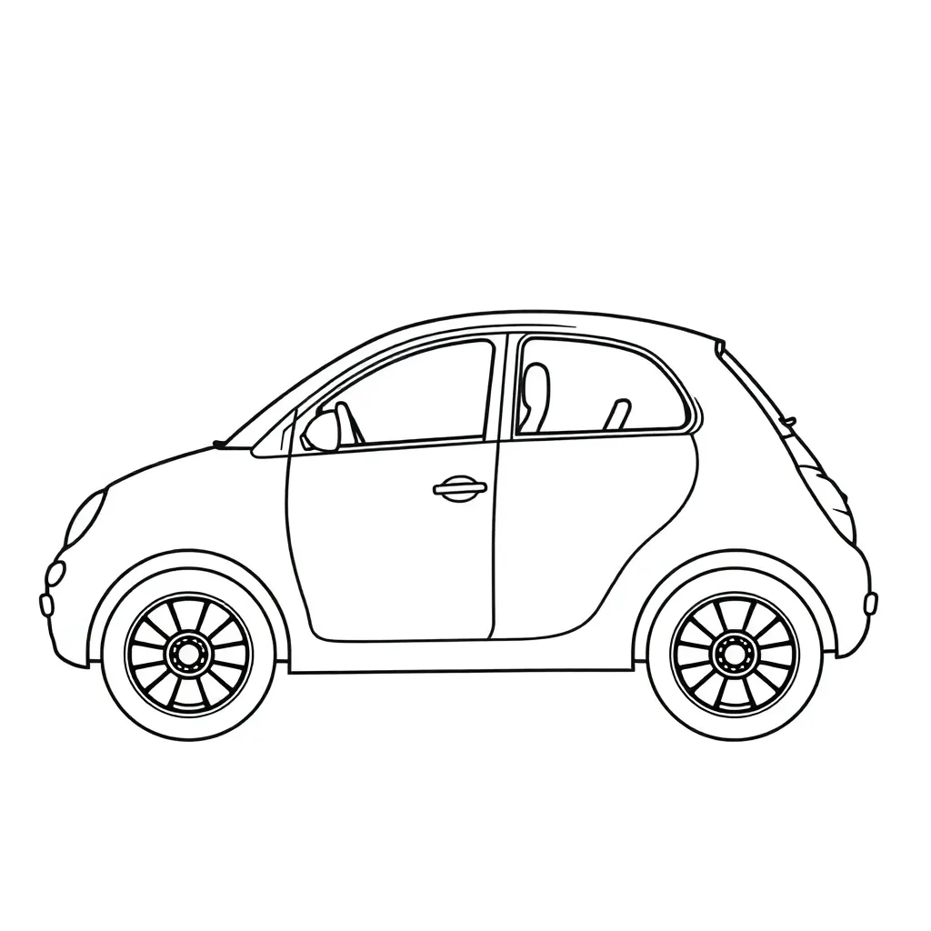 Car coloring page