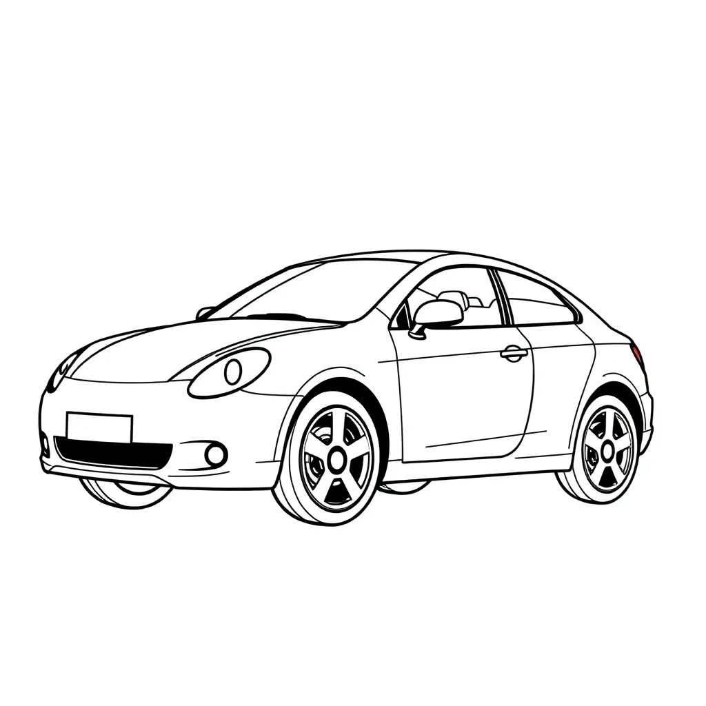 Car coloring page