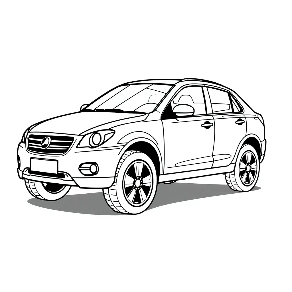 Car coloring page