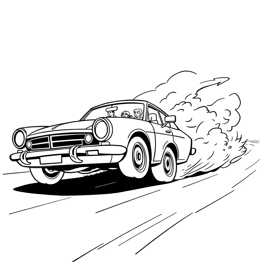 Car coloring page