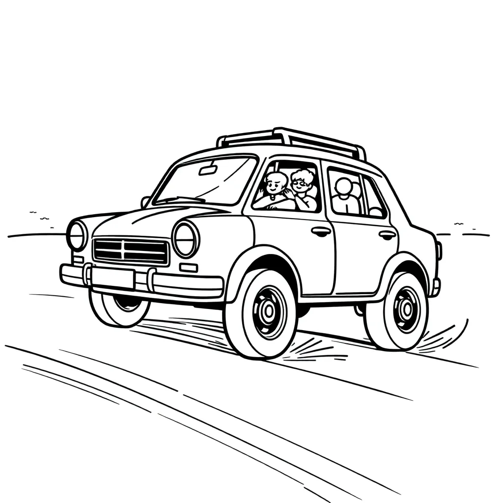 Car coloring page