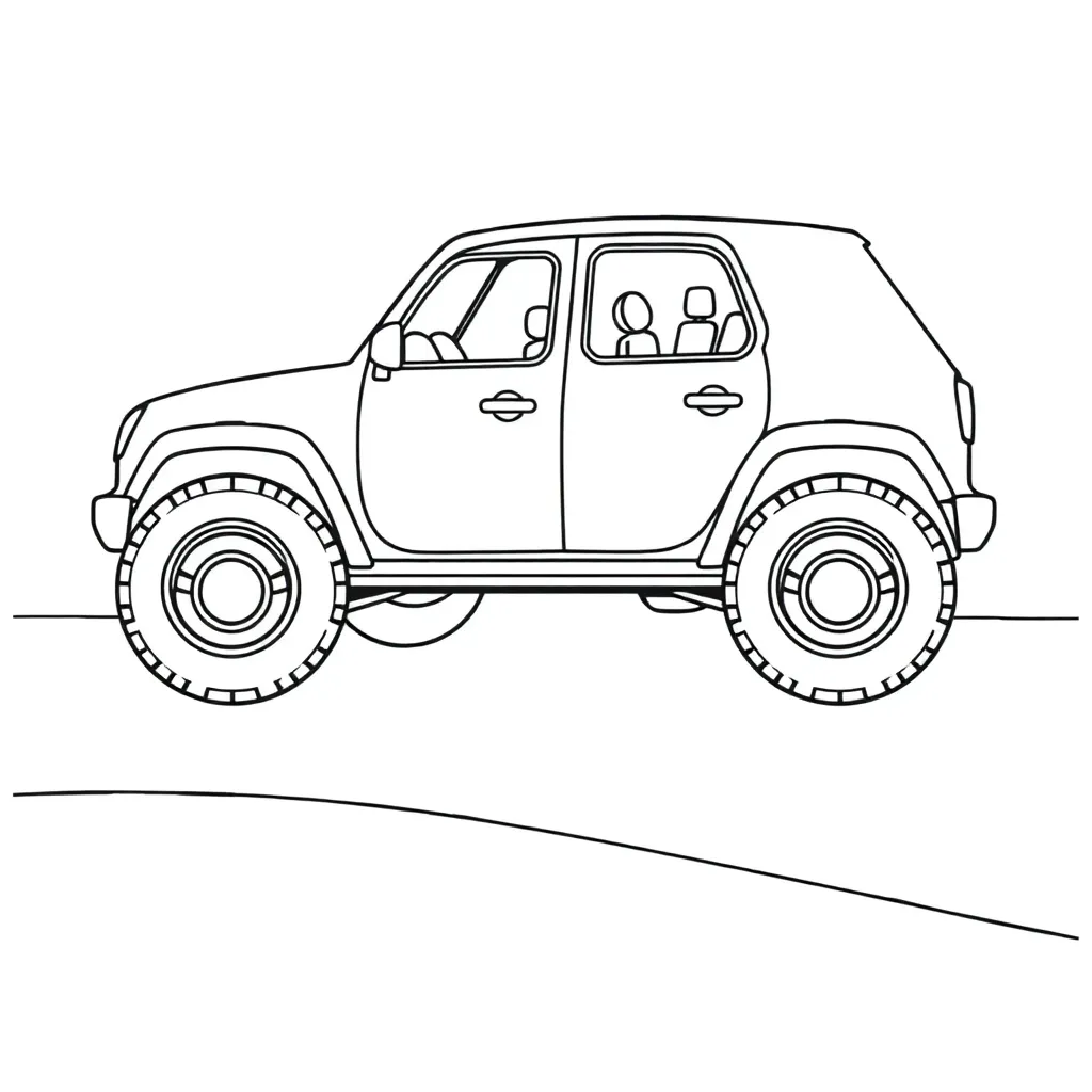 Car coloring page