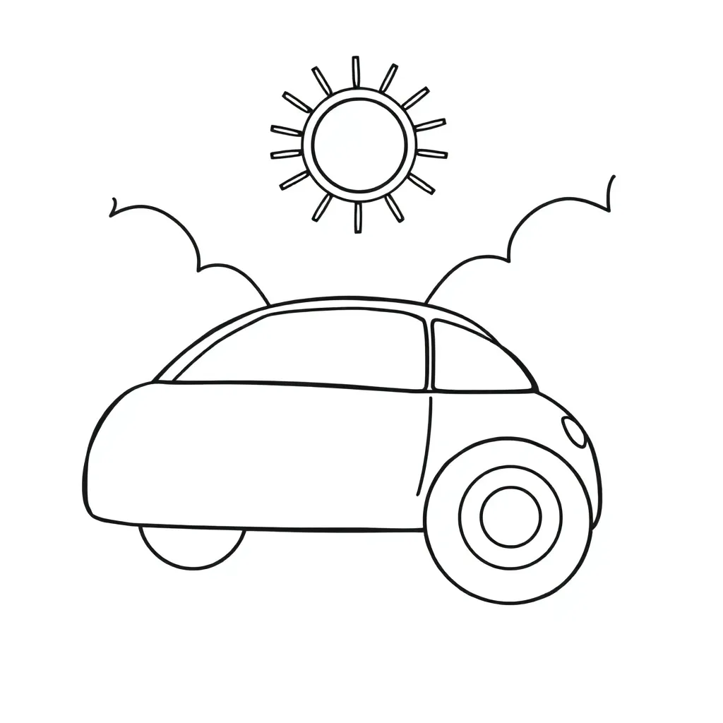 Car coloring page