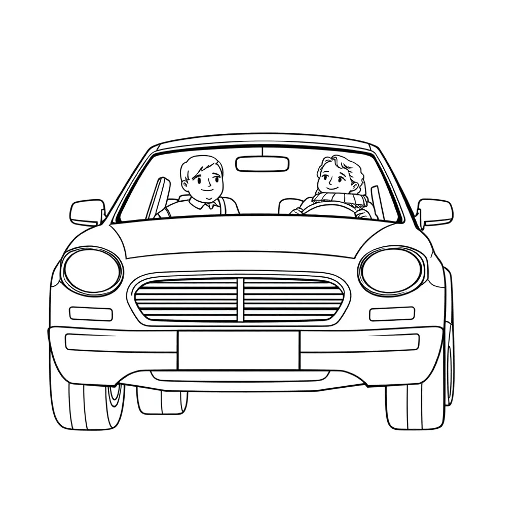 Car coloring page