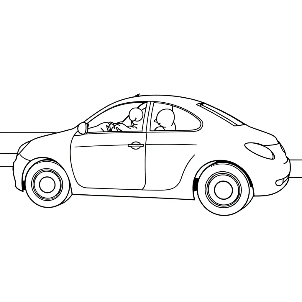 Car coloring page
