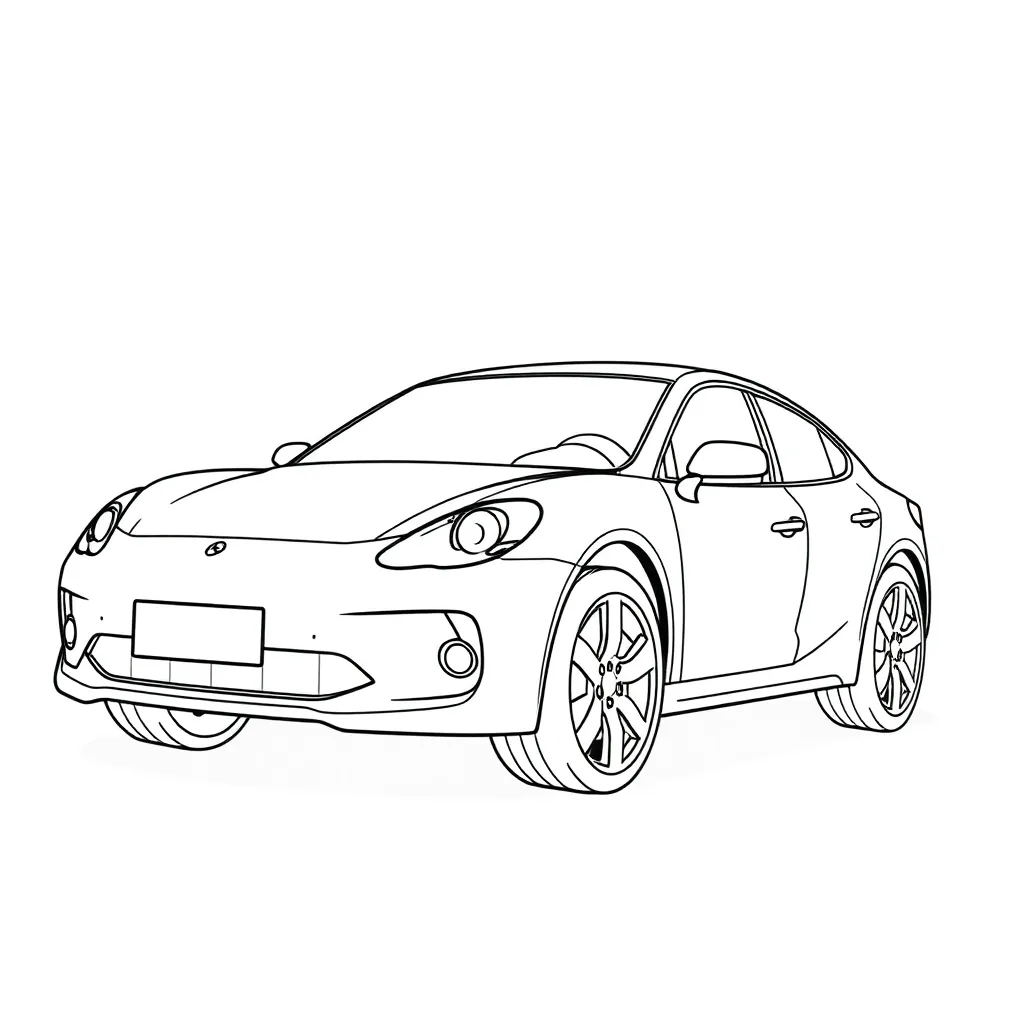 Car coloring page