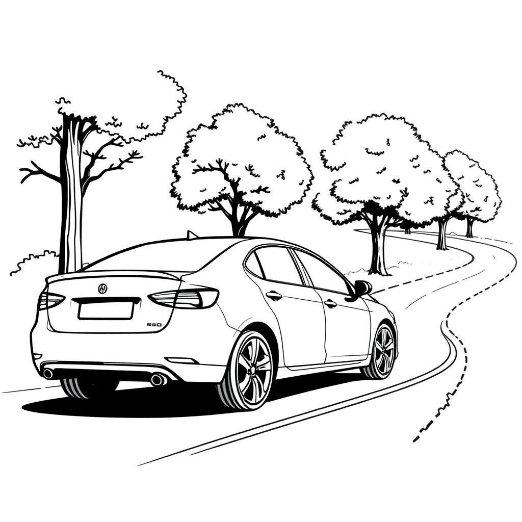 Car coloring page