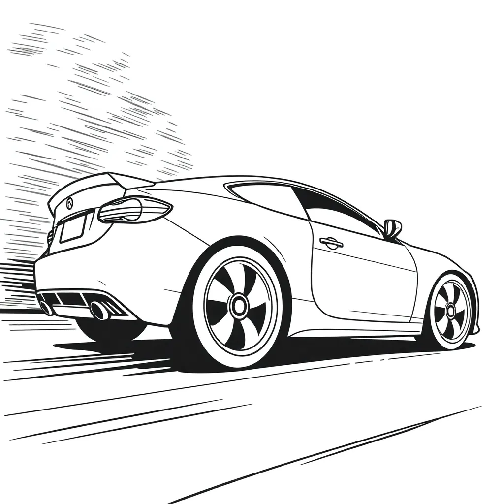 Car coloring page