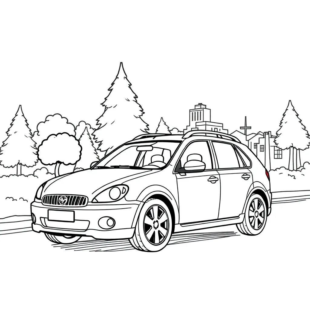 Car coloring page