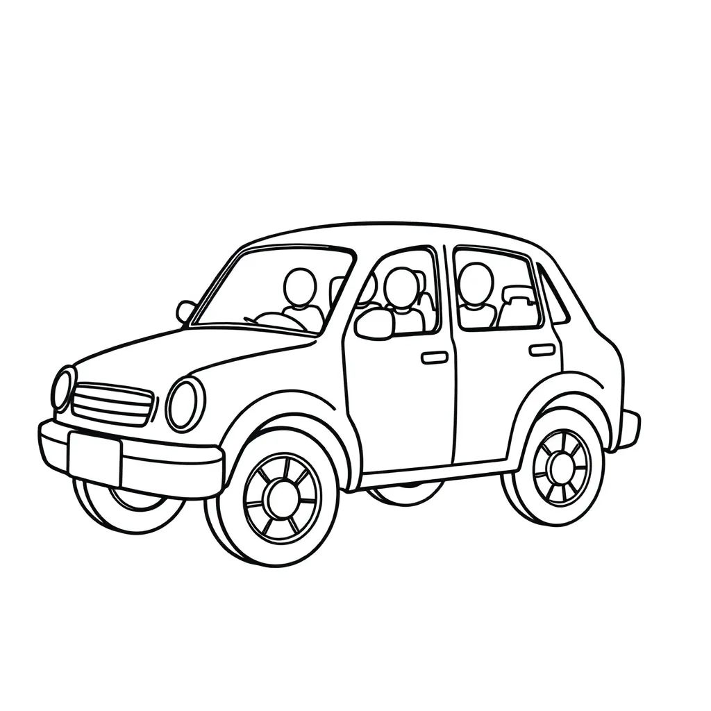 Car coloring page