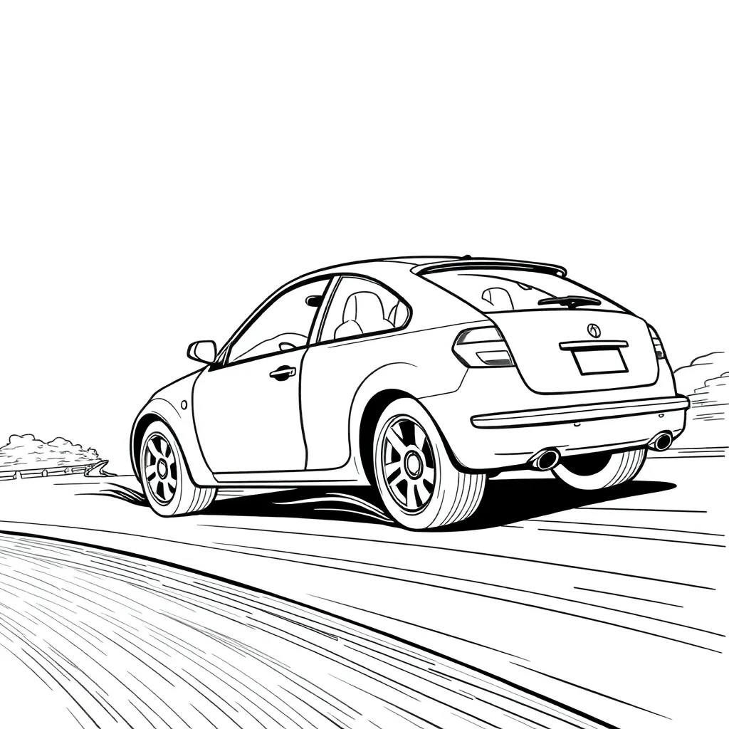 Car coloring page