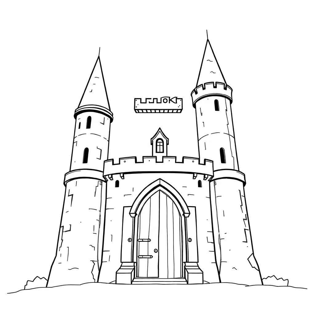 Castle coloring page