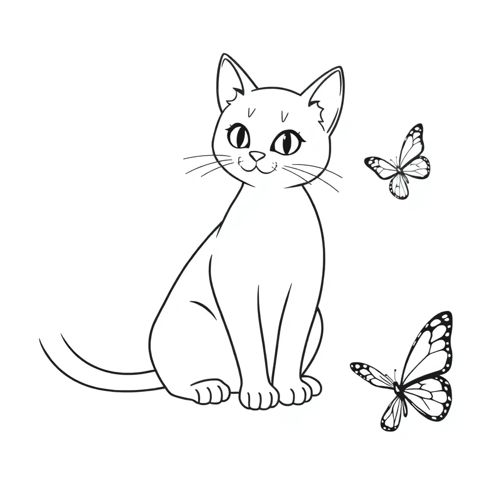 Cat coloring page