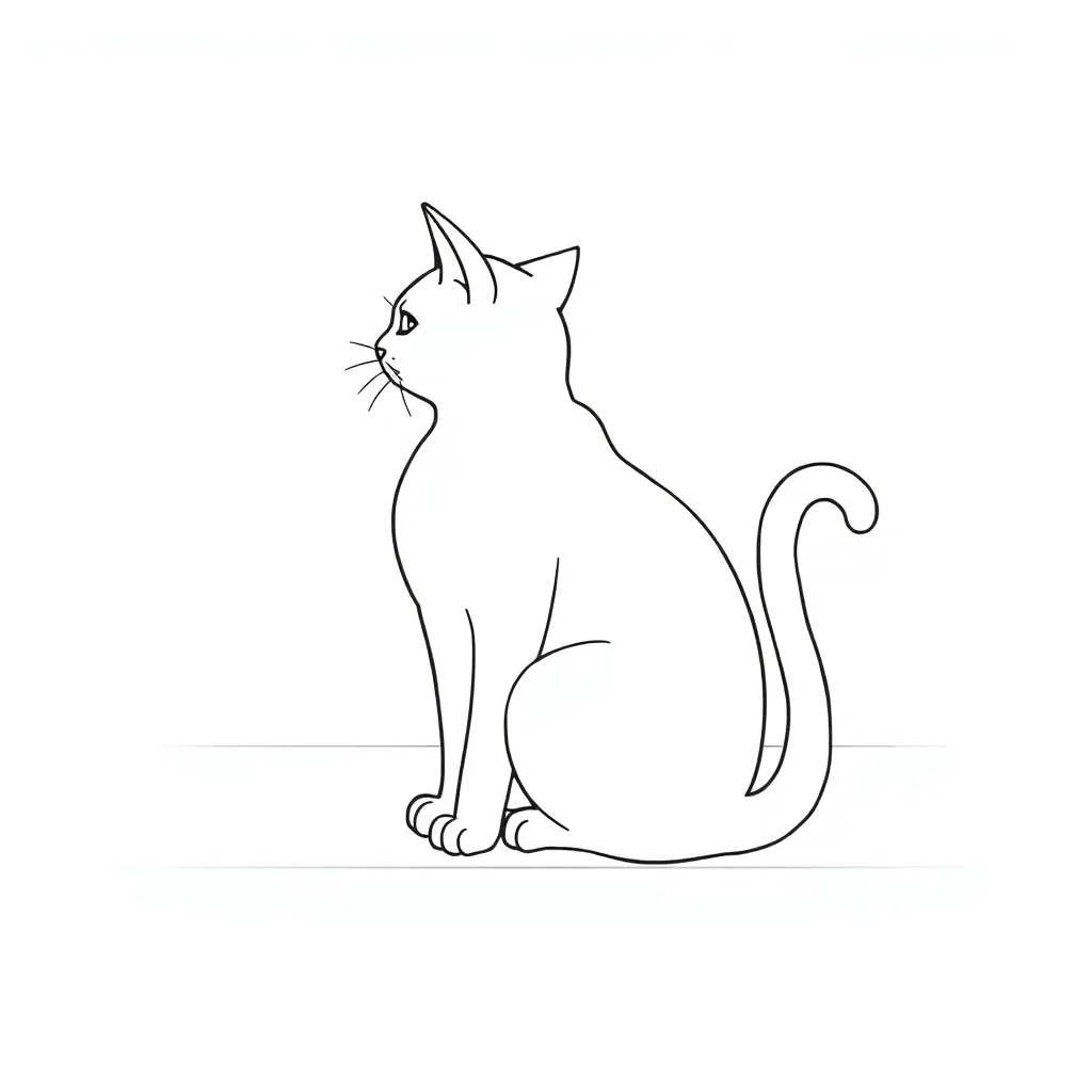 Cat coloring page
