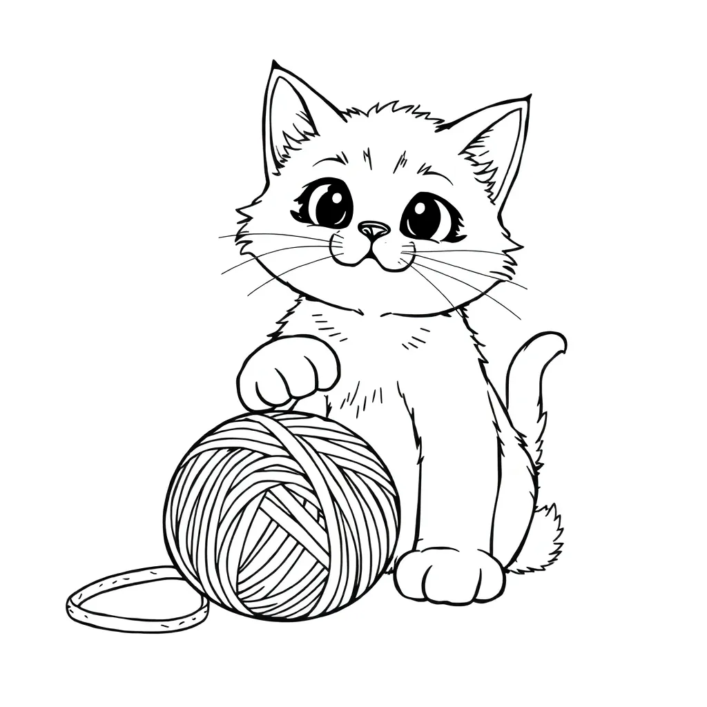 Cat coloring page
