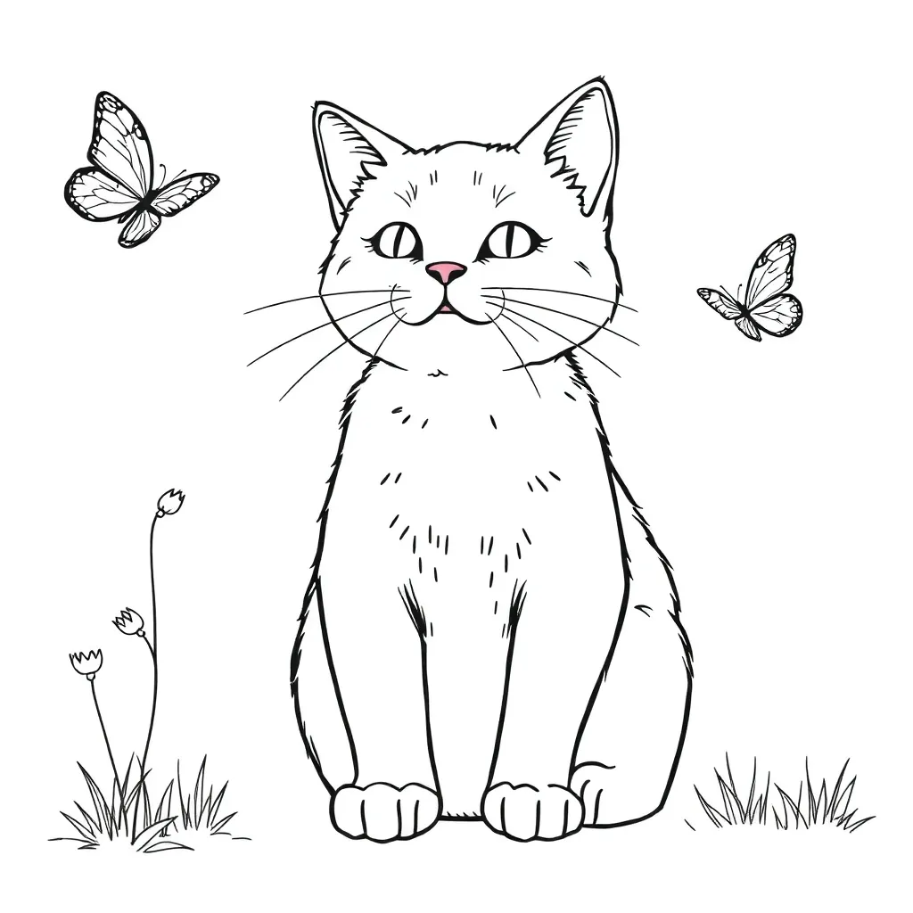 Cat coloring page