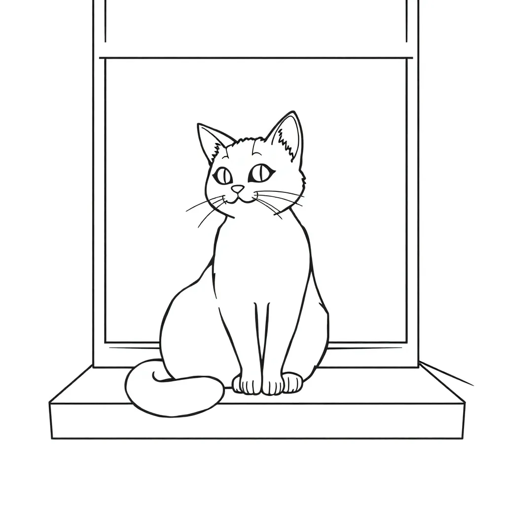 Cat coloring page