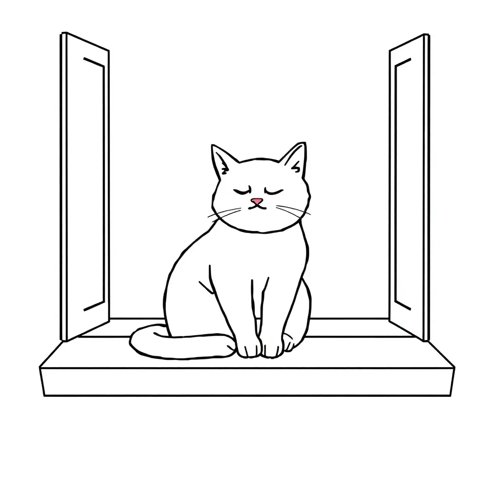 Cat coloring page