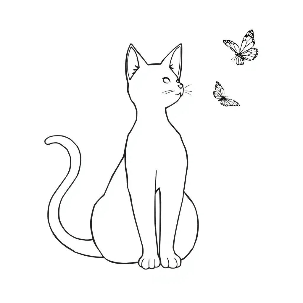 Cat coloring page