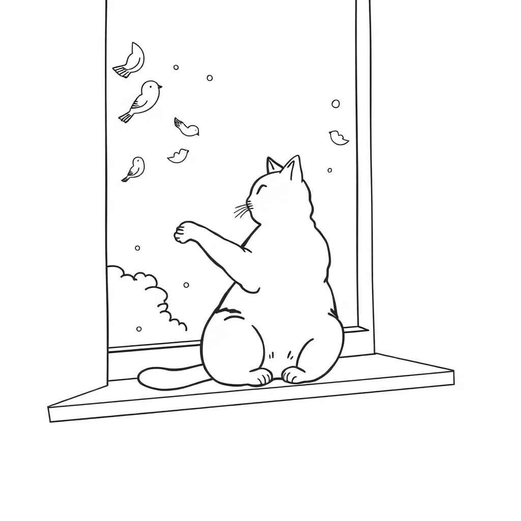 Cat coloring page