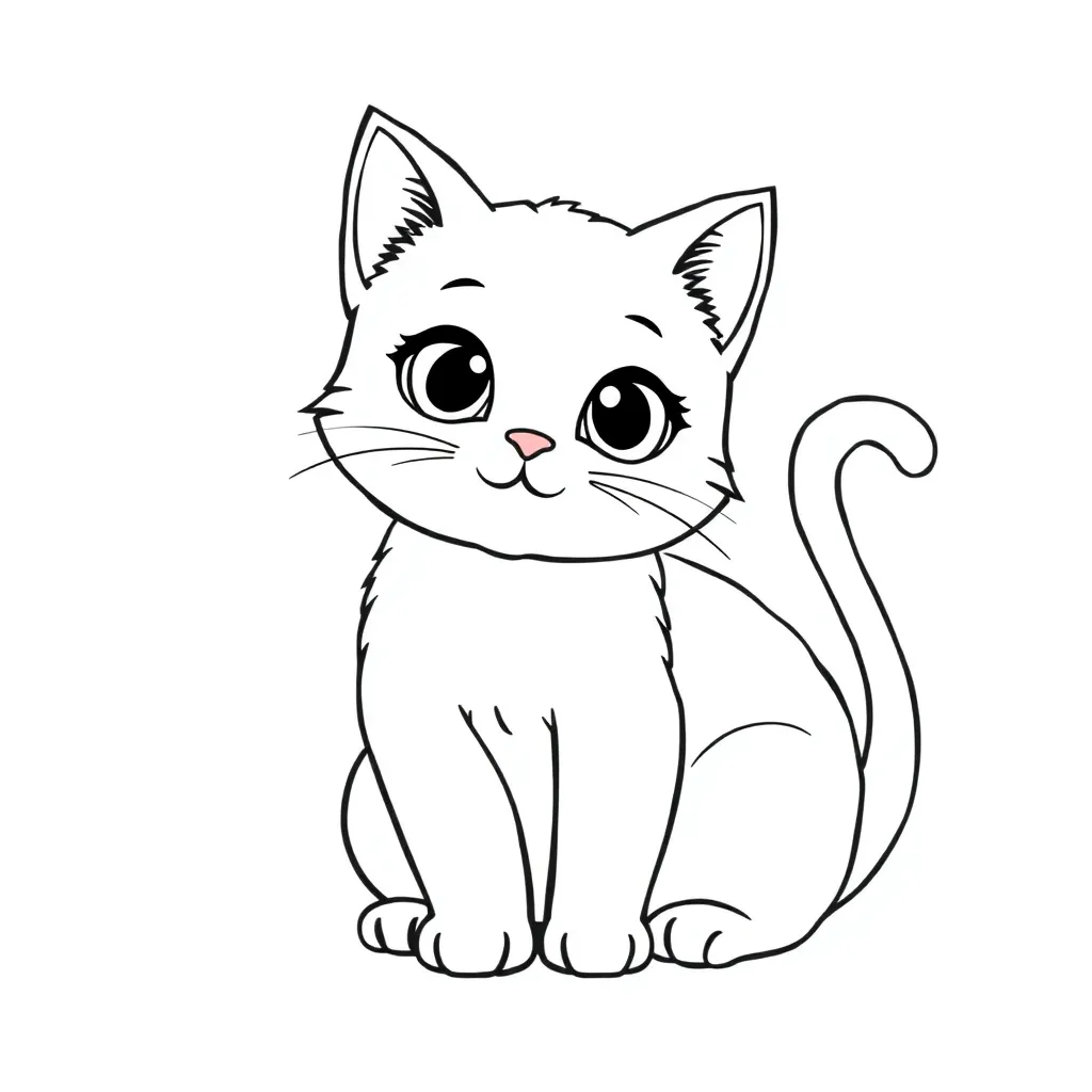 Cat coloring page