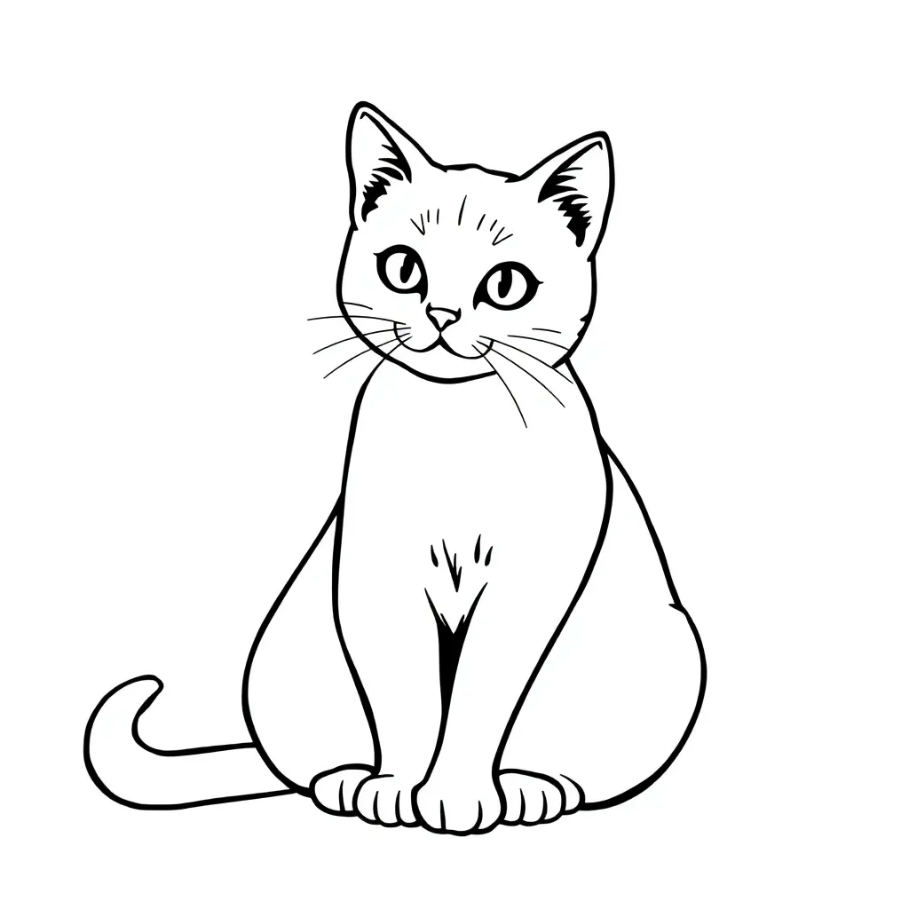 Cat coloring page