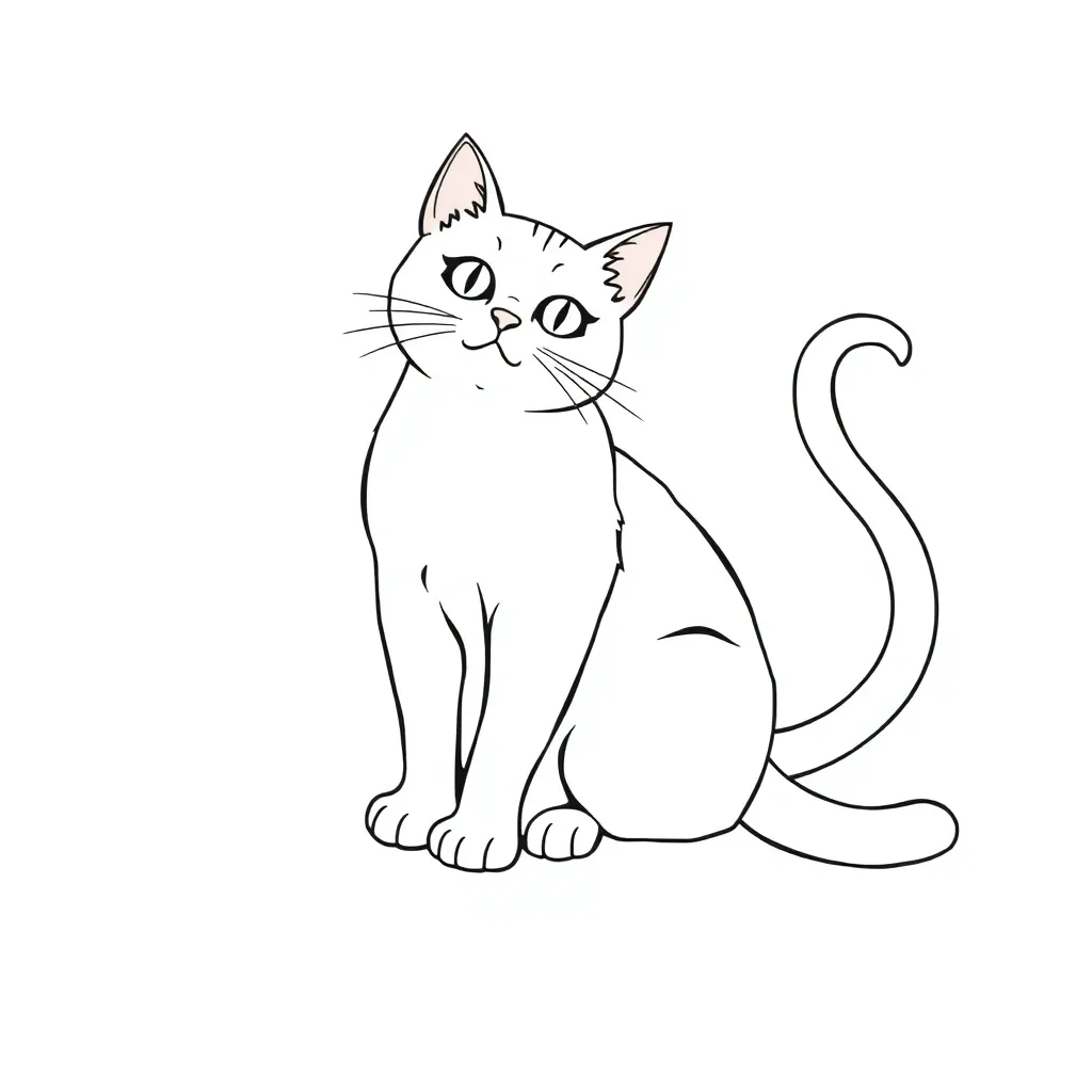 Cat coloring page