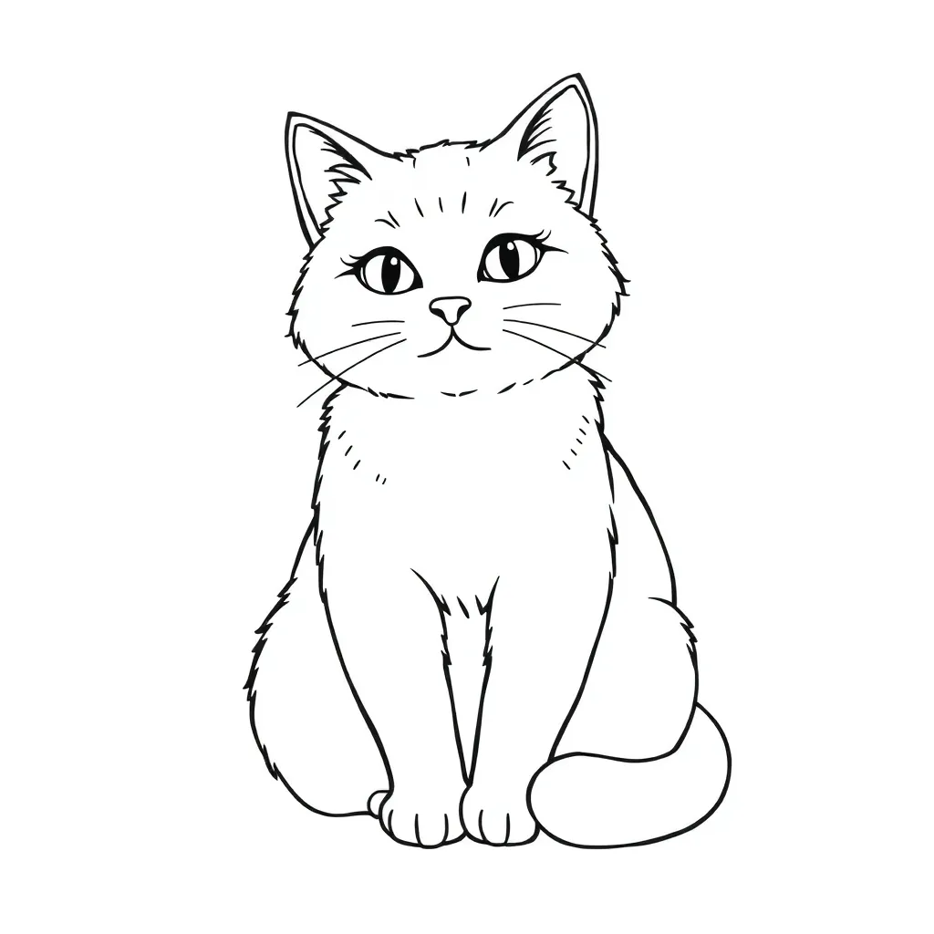 Cat coloring page