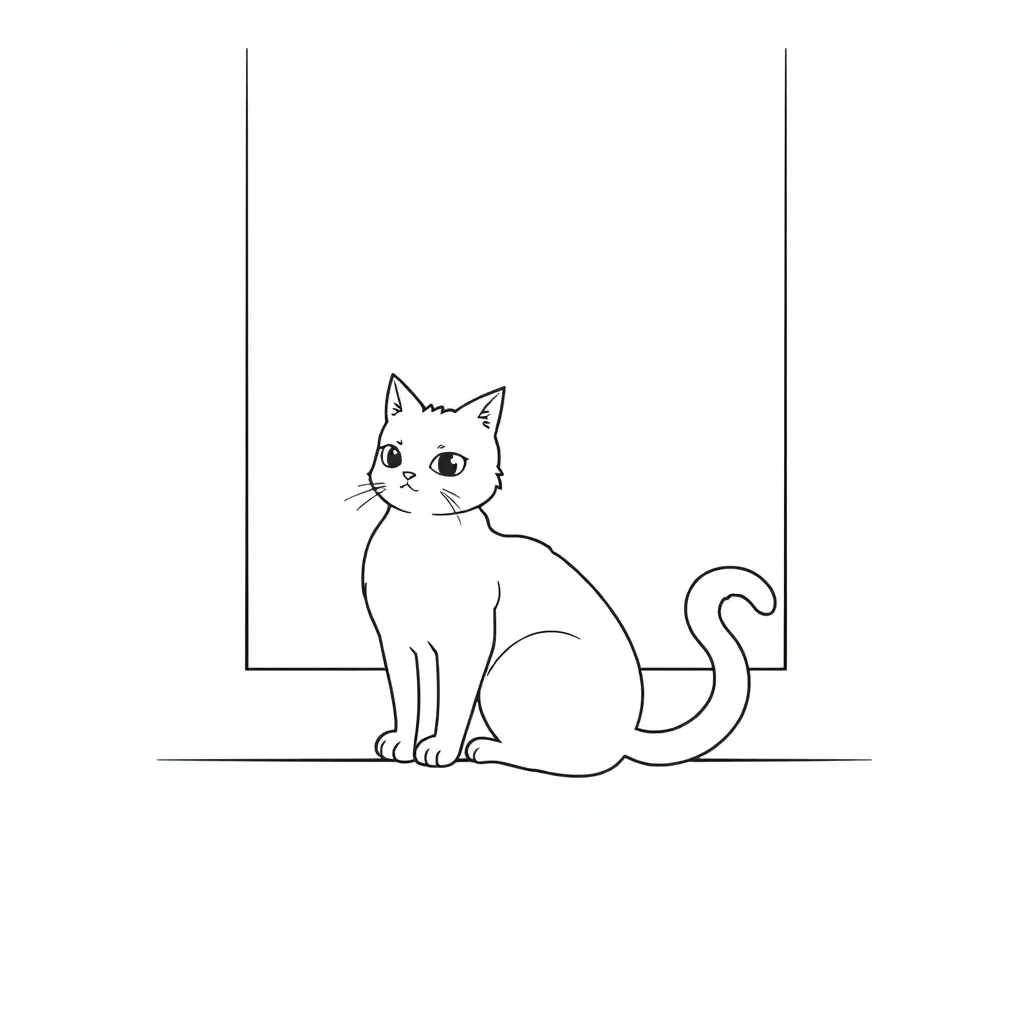 Cat coloring page